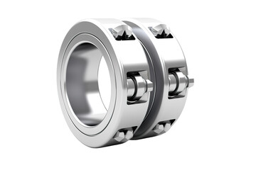 A Gleaming Pair of Metallic Rings Intertwined, Reflecting Light With Precision Engineering on a Clear PNG or White Background.