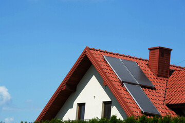 Installing a Solar Cell on a Roof.