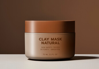 Product Packaging Cream Jar Mockup With Generative AI