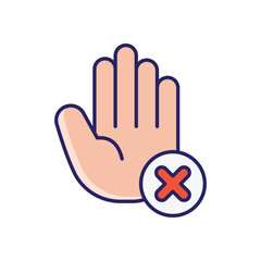 Obraz premium Violence Prevention vector icon