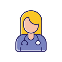 Women in Medicine vector icon