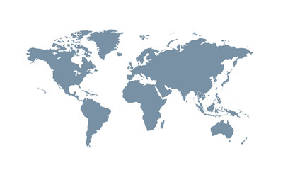 World map with individual colors,isolated on white background for website layouts,background,education, precise,customizable,Travel worldwide,map silhouette backdrop,earth geography, political,reports