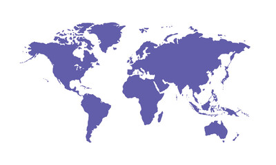 Obraz premium World map with modern color,isolated on white background for website layouts,background,education, precise,customizable,Travel worldwide,map silhouette backdrop,earth geography, political,reports