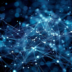 This image shows a technological network. It can be used as a presentation background for science and technology presentations.