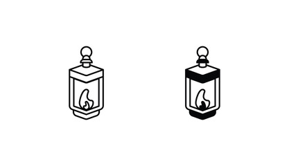Lantern icon design with white background stock illustration