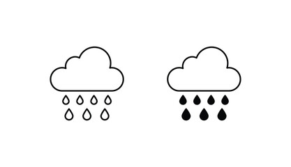 Rain icon design with white background stock illustration