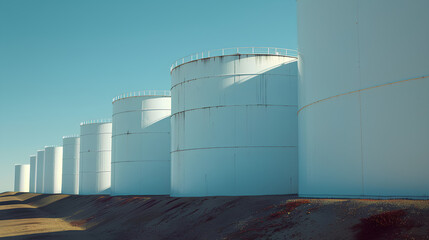 Obraz premium Water Tanks, container, White water tanks