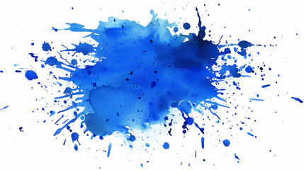 Fototapeta premium watercolor stain blue paint splatter 
