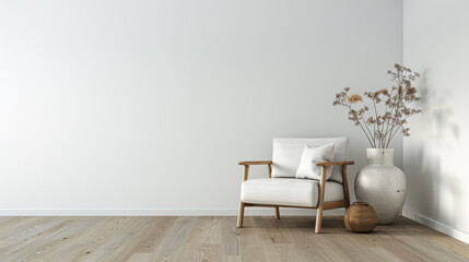 Elegant living room interiors with rustic American elements in warm colors. Residential American Real Estate composition with copy space.