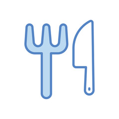Fork and knife vector icon
