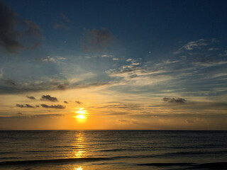 sunset over the sea