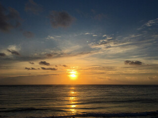 sunset over the sea