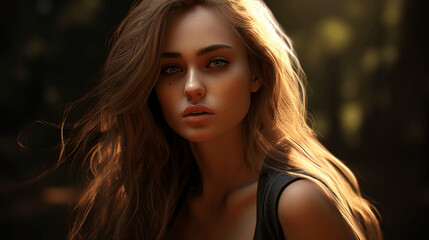 Naklejka premium portrait of a woman