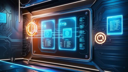 background with code, digital data, innovative connection