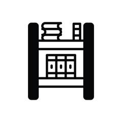 Bookshelf vector icon