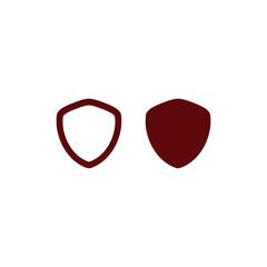 shield simple flat icon logo