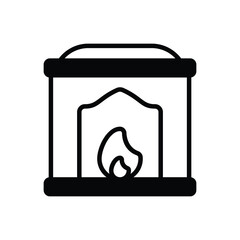 Fireplace vector icon