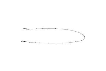 Delicate glass chains on a white surface