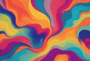 a colorful series of waves with a rainbow pattern