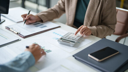 business man Auditor or internal revenue service staff checking annual financial statements company Audit  Accounting tax.