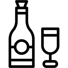 Beer, bottle, champagne, drink Icon