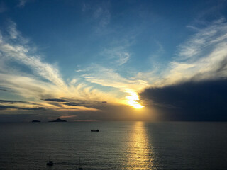 sunset over the ocean