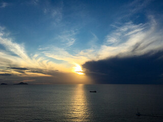sunset over the ocean