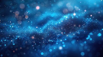 Obraz premium Abstract blue underwater bokeh.