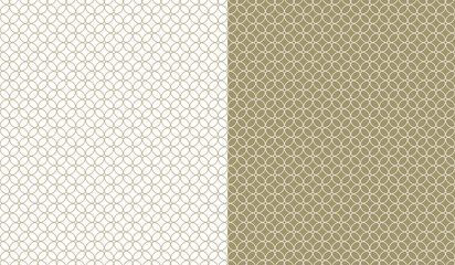 Ancient Japanese pattern Hoshi-shippo representing traditional design of interlocking circles, a type of Shippo pattern