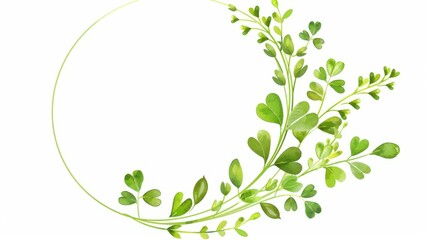 A vibrant circle frame showcases a handpainted watercolor shamrock and clover, perfect for St. Patricks Day designs.