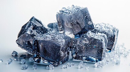 Obraz premium ice cubes isolated on white