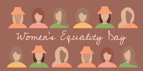 Women's  equality day. vector illustration