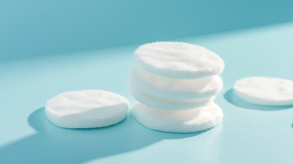 pills on blue background