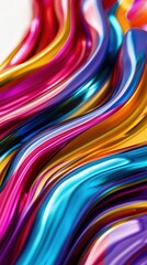 A Close-up Shot of a Colorful profiles with radiant light streaks