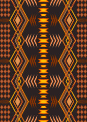 Brown Native American  pattern design for background.