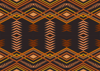 Brown Native American  pattern design for background.