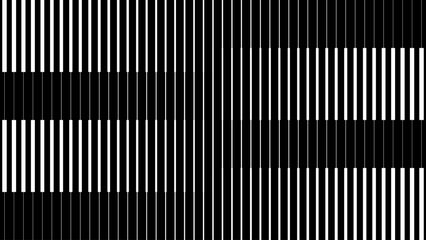 Line Halftone Gradient Effect Pattern. Vertical Straight Lines Background. Black and White Abstract Texture with Parallel Stripes Thick to Thin. Vector Illustration.