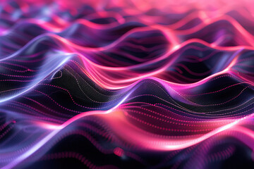 Obraz premium Beautiful texture surface neon wave, design natural abstract background