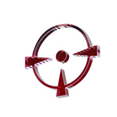 3d hologram crosshair icon