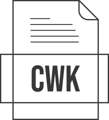 CWK   File icon crisp thick outline sharp corners