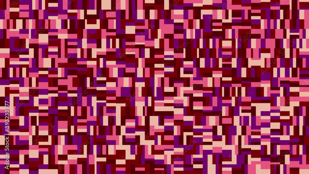 Poster chaotic colorful mosaic pattern background - abstract polygonal vector design form random rectangles
