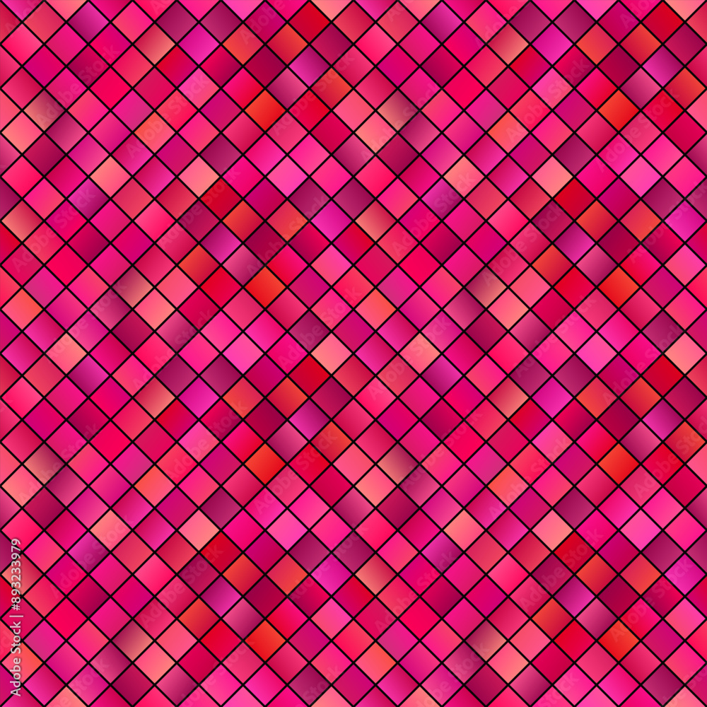 Poster gradient geometrical square pattern background - abstract colorful geometric vector illustration