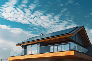 Fototapeta premium Generative ai on theme of solar cell panels in a photovoltaic power plant, eco renewable power