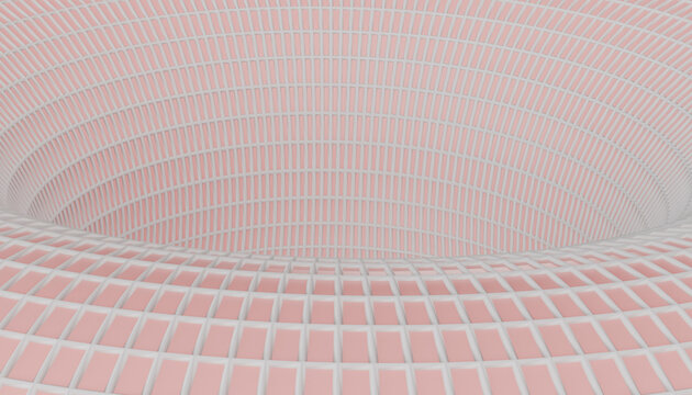 3d rendering of pink grid abstract background