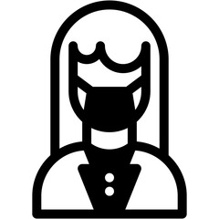 glasses wearing, woman, female, girl, nerd Icon