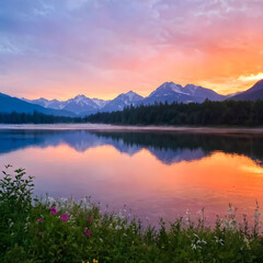 Fototapeta premium Afternoon by the lake