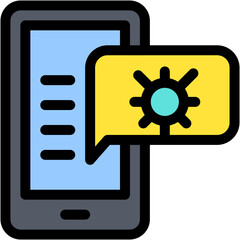 smartphone, mobile app, chat bubble, messaging app, communication Icon