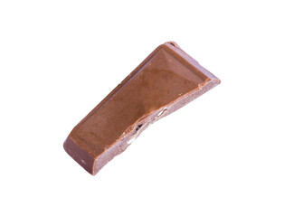 Broken chocolate bars isolated