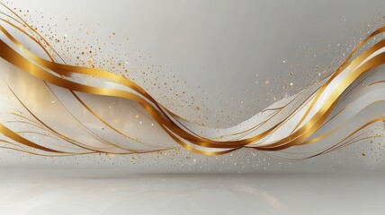 Luxury abstract background with golden lines on dark, modern backdrop concept 3d style. Illustration from vector about modern template deluxe design.
