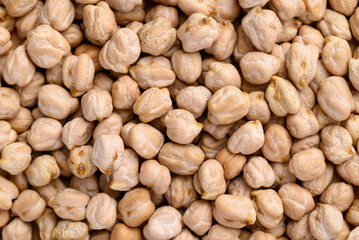 Organic dried chickpea texture background, Food ingredient